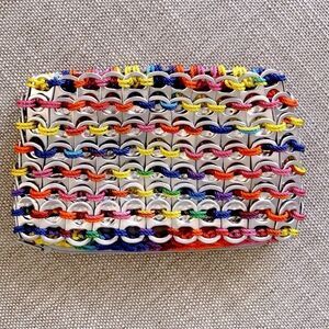 RAINBOW SODA TAB CLUTCH BAG, like new!